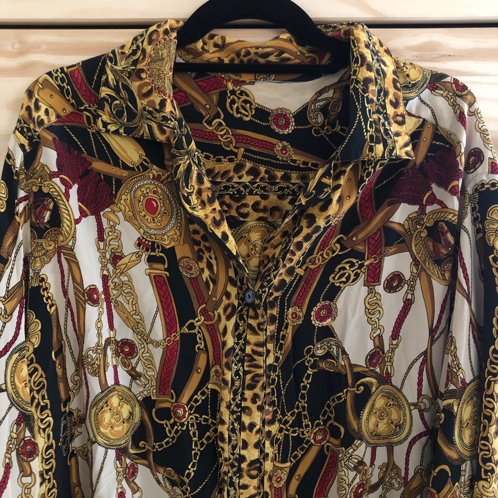Ref vintage silk blouse